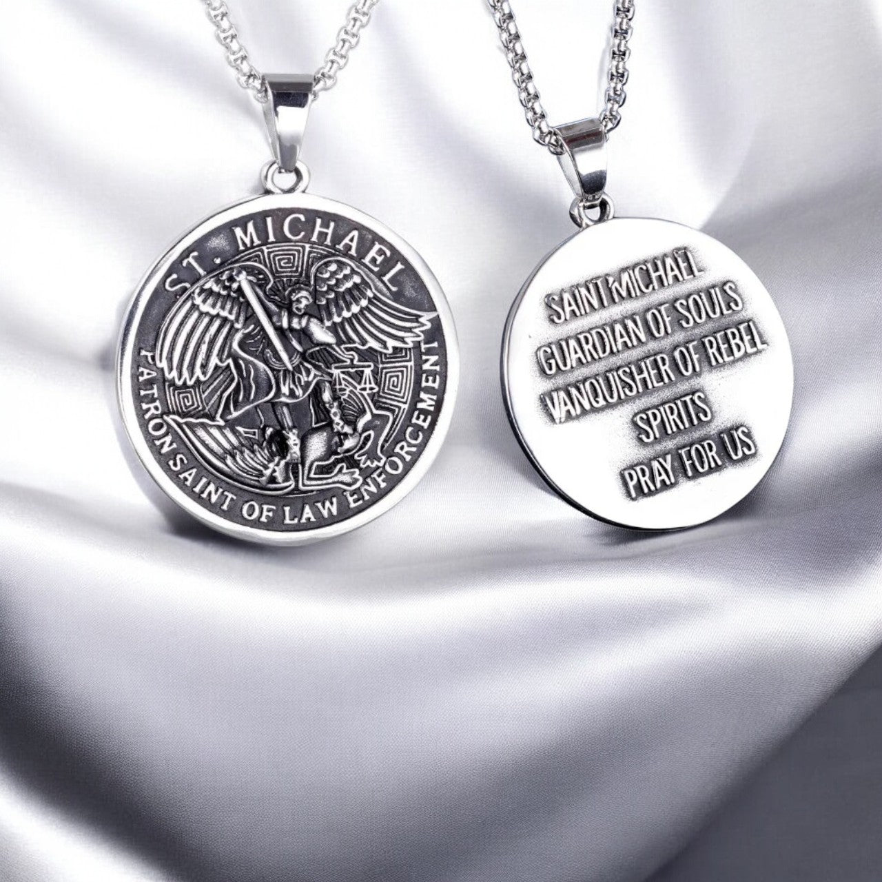 Collier homme- pendentif LE MEDAILLON SAINT-MICHEL, Protecteur et Symbole de Force