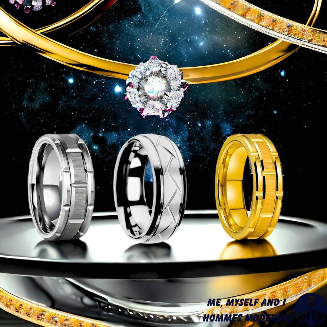 Bague homme- DRAGONS CELTIQUES ™ |Superbe bagues couleur unies