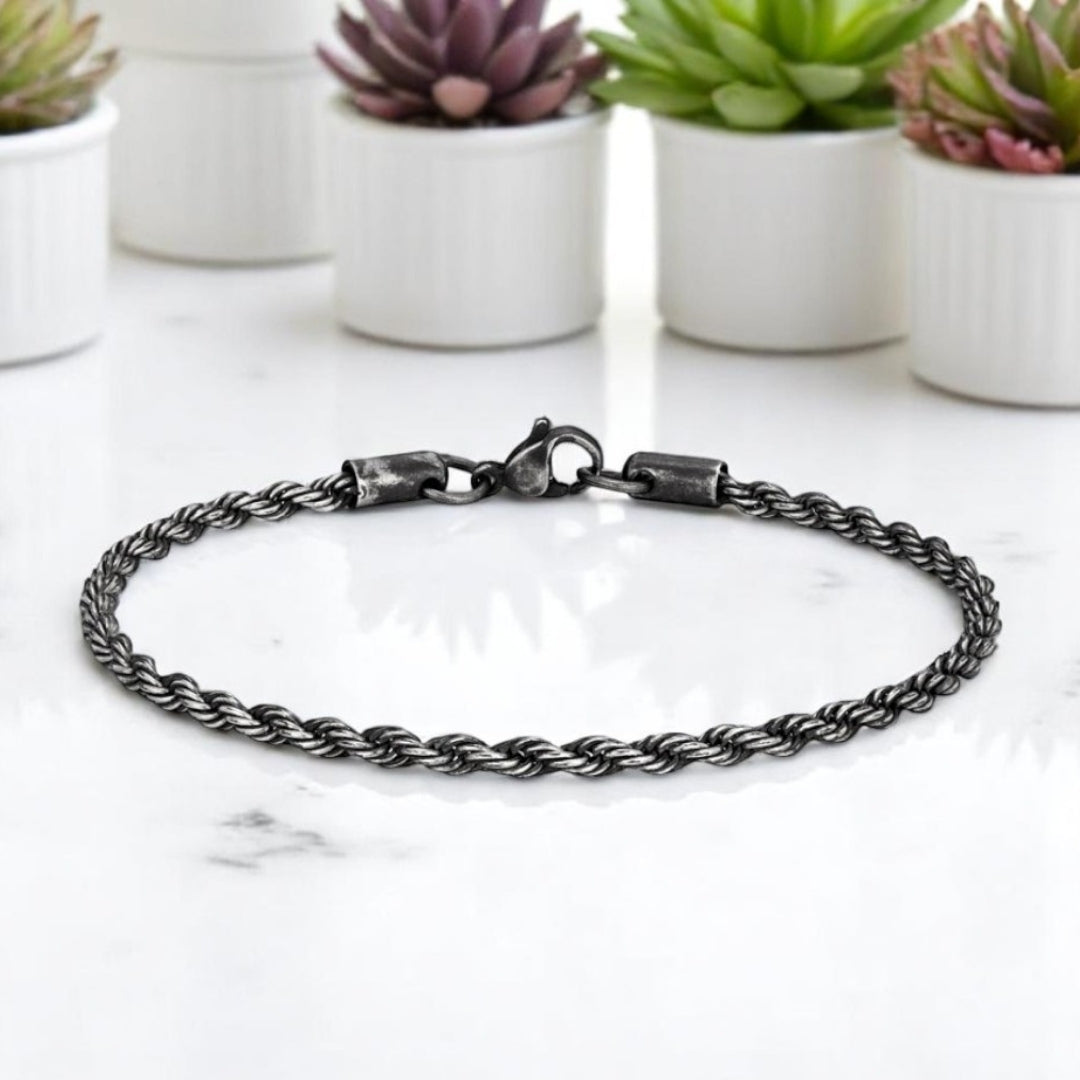 Bracelet homme- TWISTED ROPE™ : Élégance entrelacée pour le poignet moderne