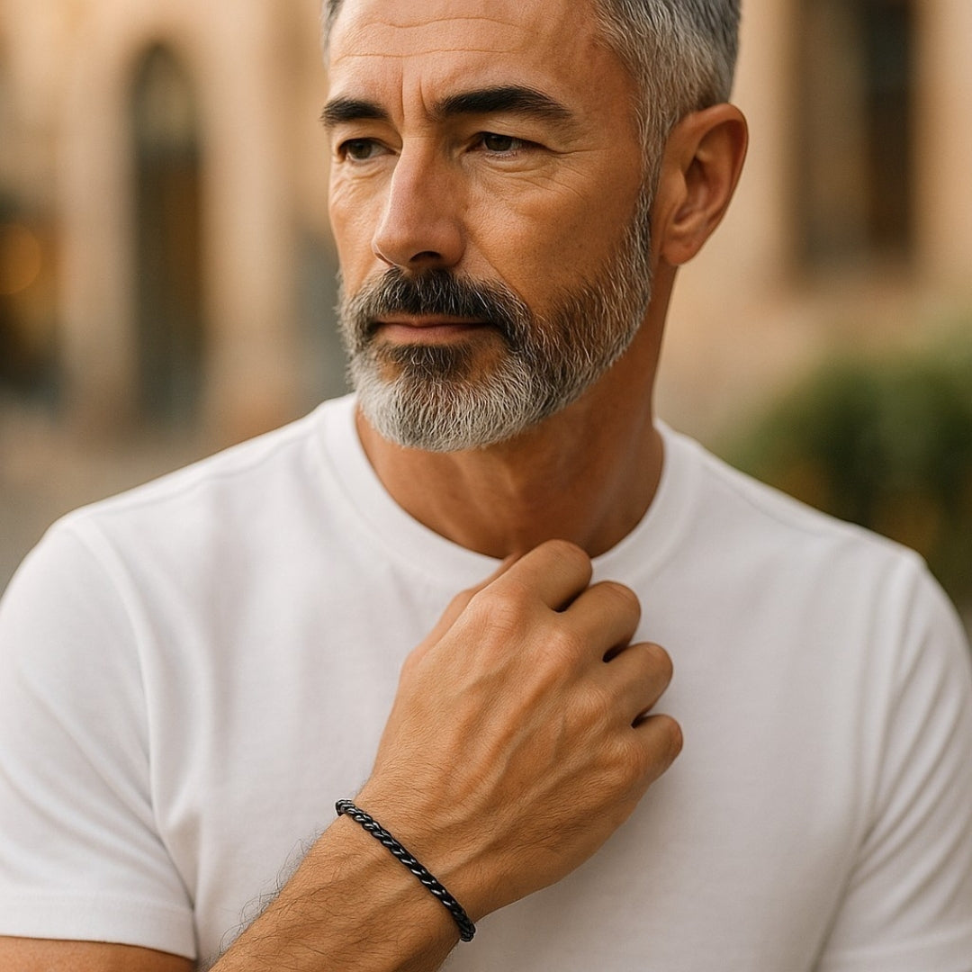 Bracelet homme-TWISTED SNAKE™, L'élégance serpentine au poignet
