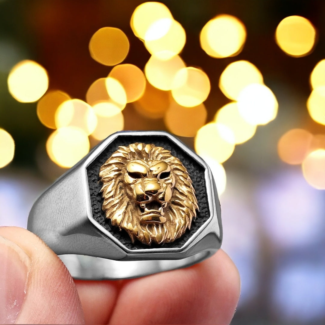 Bague homme -LION RING™ | Bagues en acier inoxydable Lion, tendance