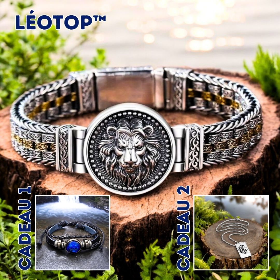 Bracelet homme LÉOTOP™ ; Bracelet symbole de puissance