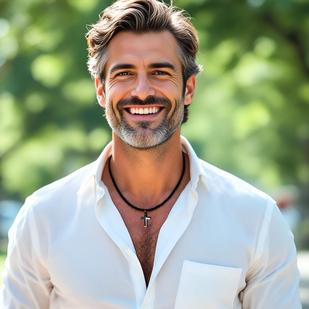 Collier hommes- pendentif croix CHESSCROSS™ : L'élégance spirituelle à votre cou