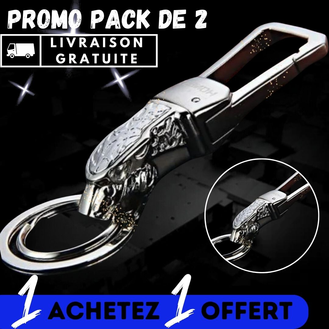 Porte-clés HONEST JAGGY™ | Porte-clés tête de léopard haute qualité