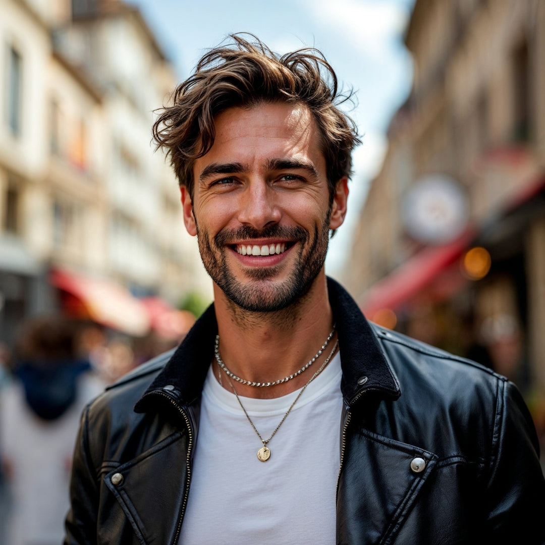 Collier homme- pendentif LINGOT POLI™ : L'accessoire ultime pour un look luxueux