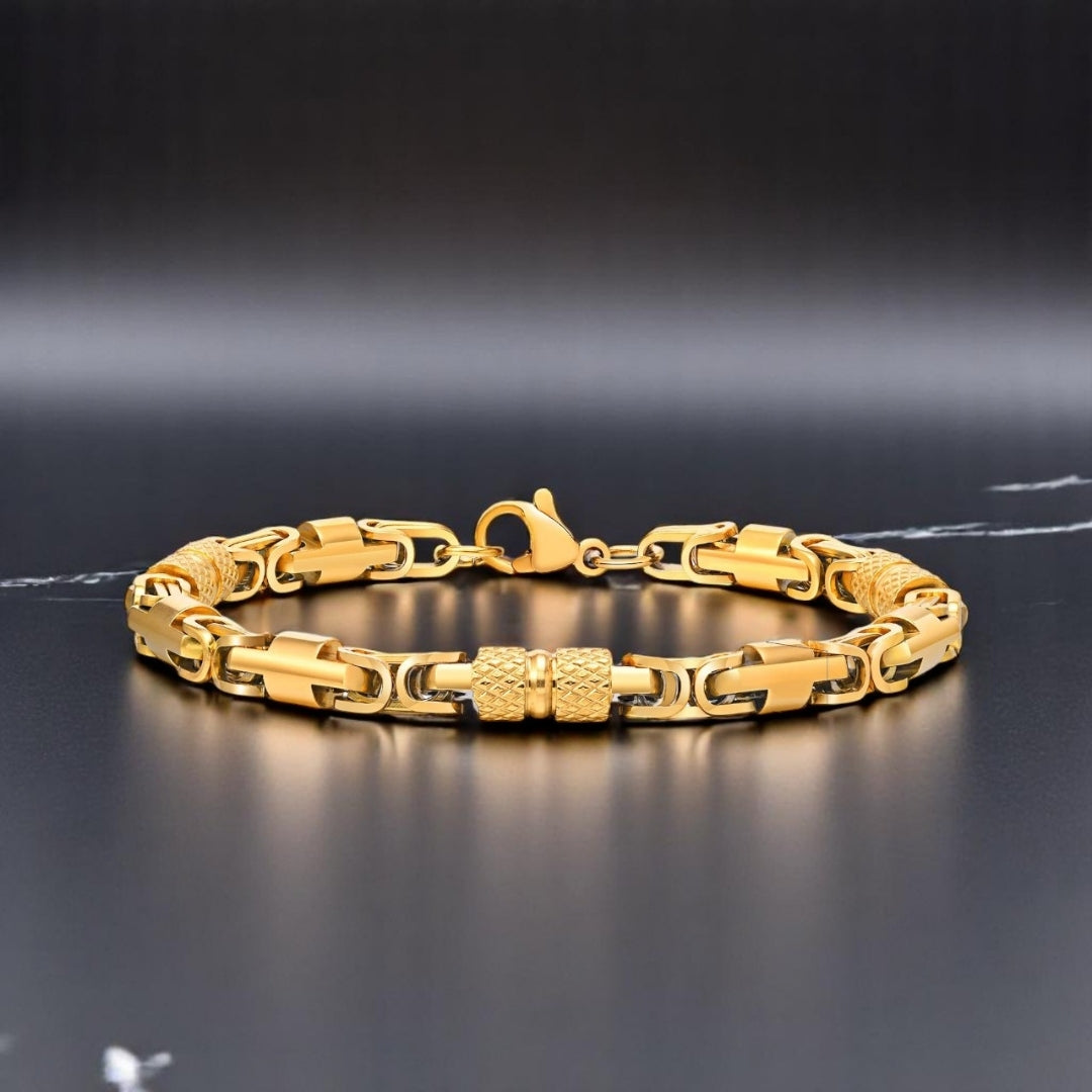 Bracelet homme-BYZANTIN HM™ : l'élégance historique à votre poignet