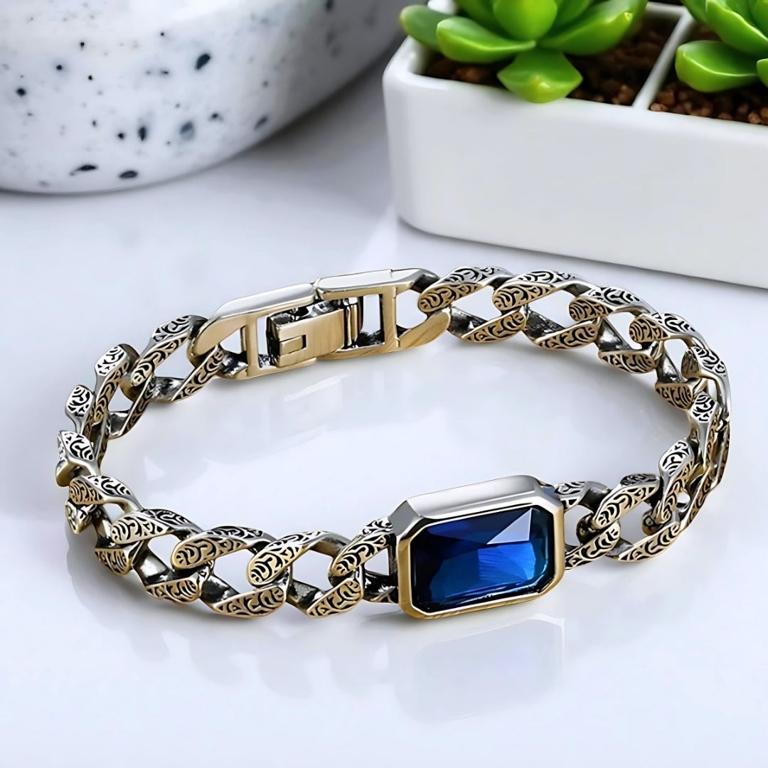 Bracelet homme luxe- DEEP SOUL RECTANGLE ; L'élégance masculine révélée