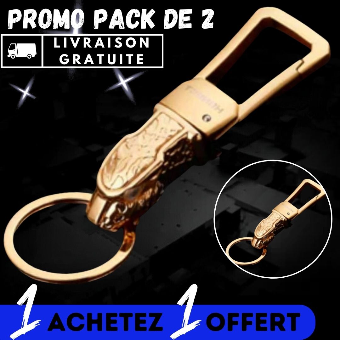 Porte-clés HONEST JAGGY™ | Porte-clés tête de léopard haute qualité