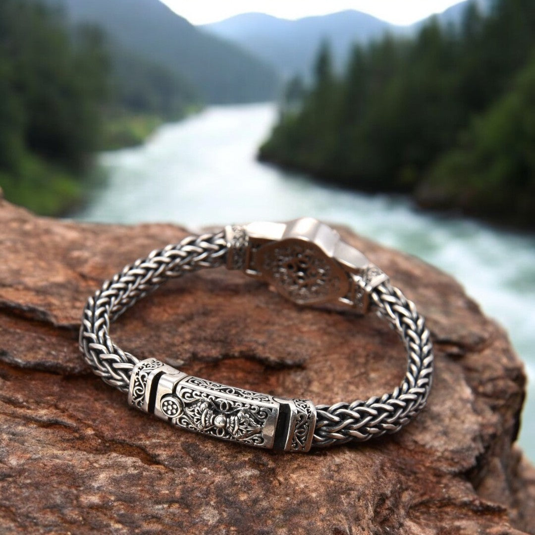 Bracelet homme LÉOTOP 2™ | Bracelet Lion dominateur tissé