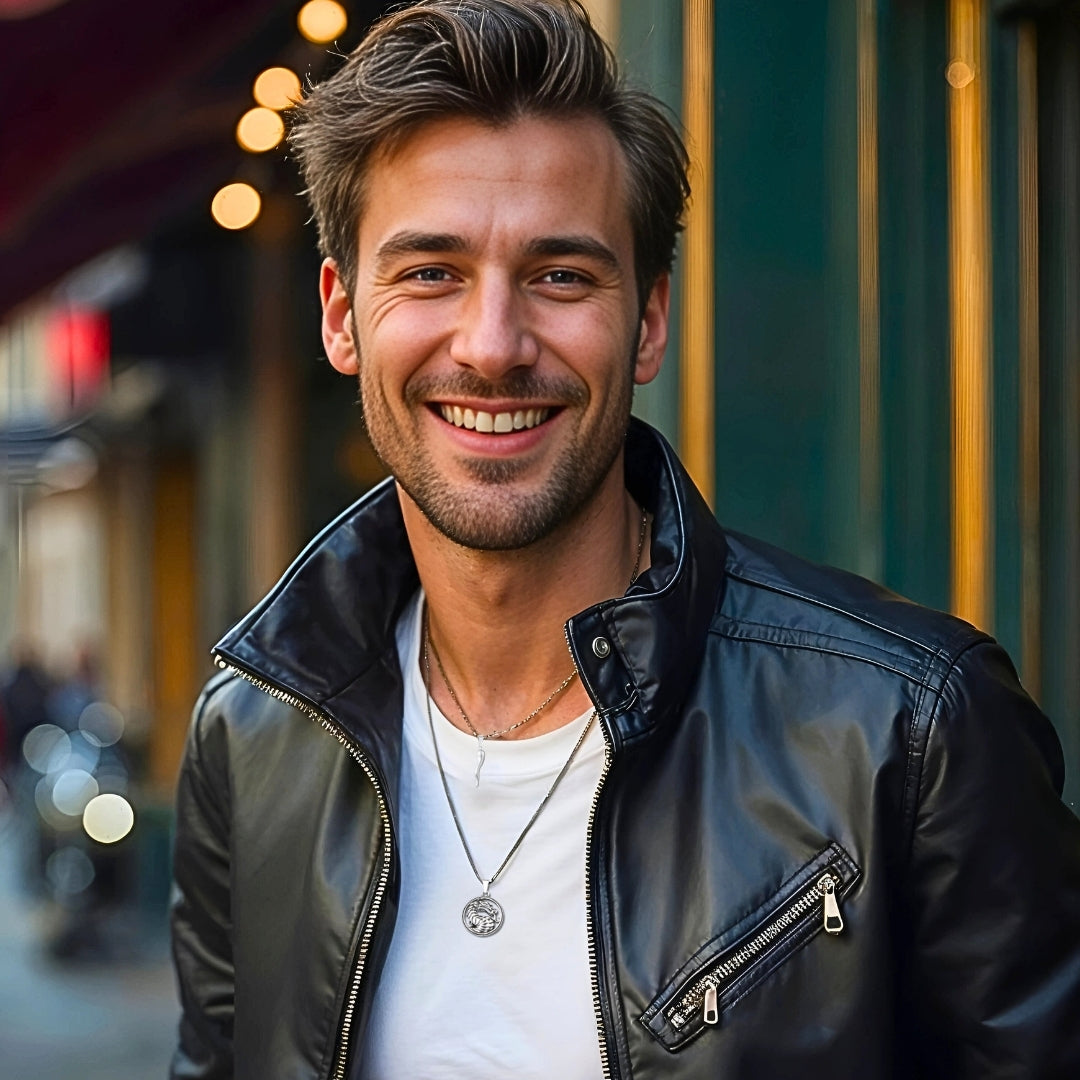 Collier homme- pendentif DRAGON MORTEL™ : Symbole de Chance et de Prospérité