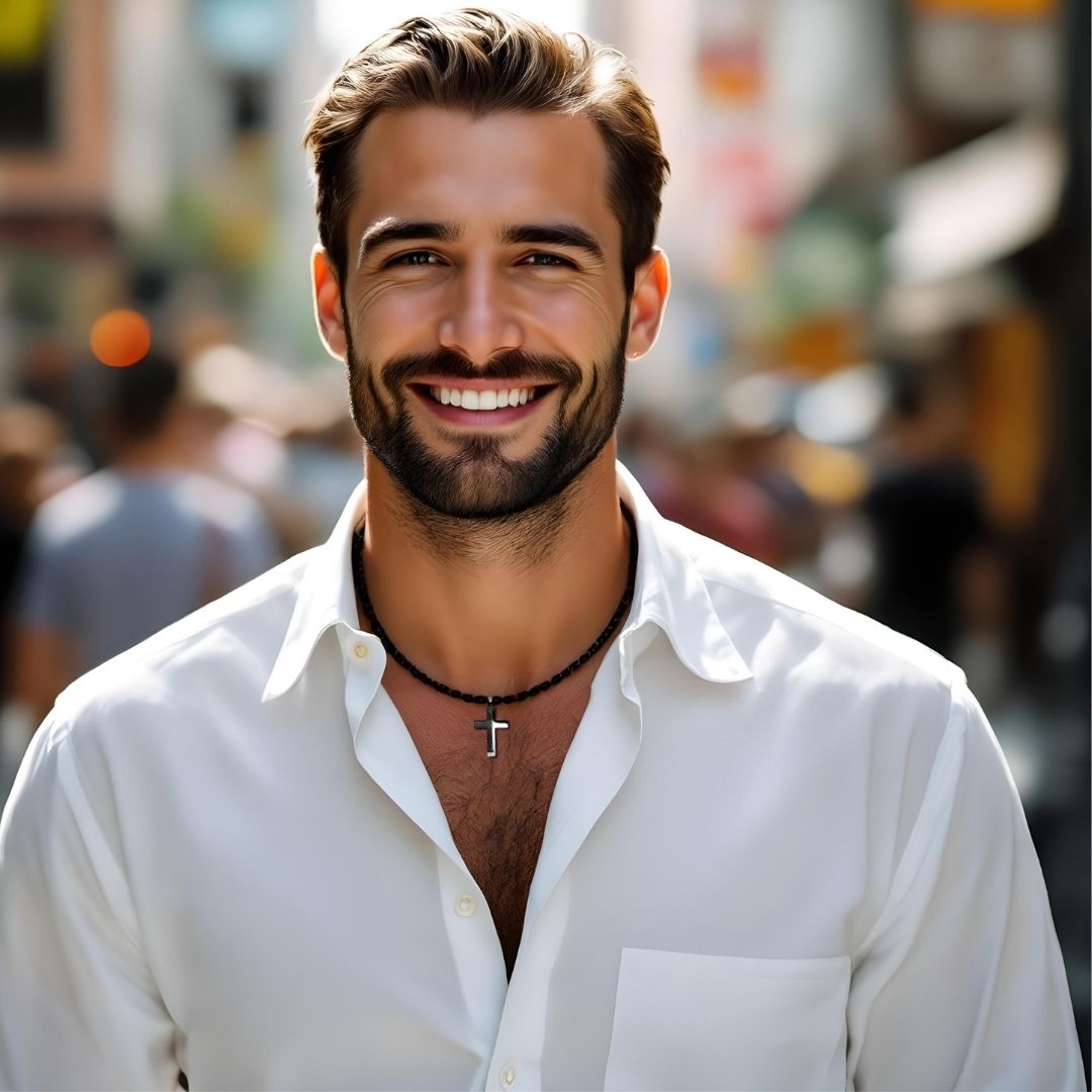 Collier hommes- pendentif croix CHESSCROSS™ : L'élégance spirituelle à votre cou