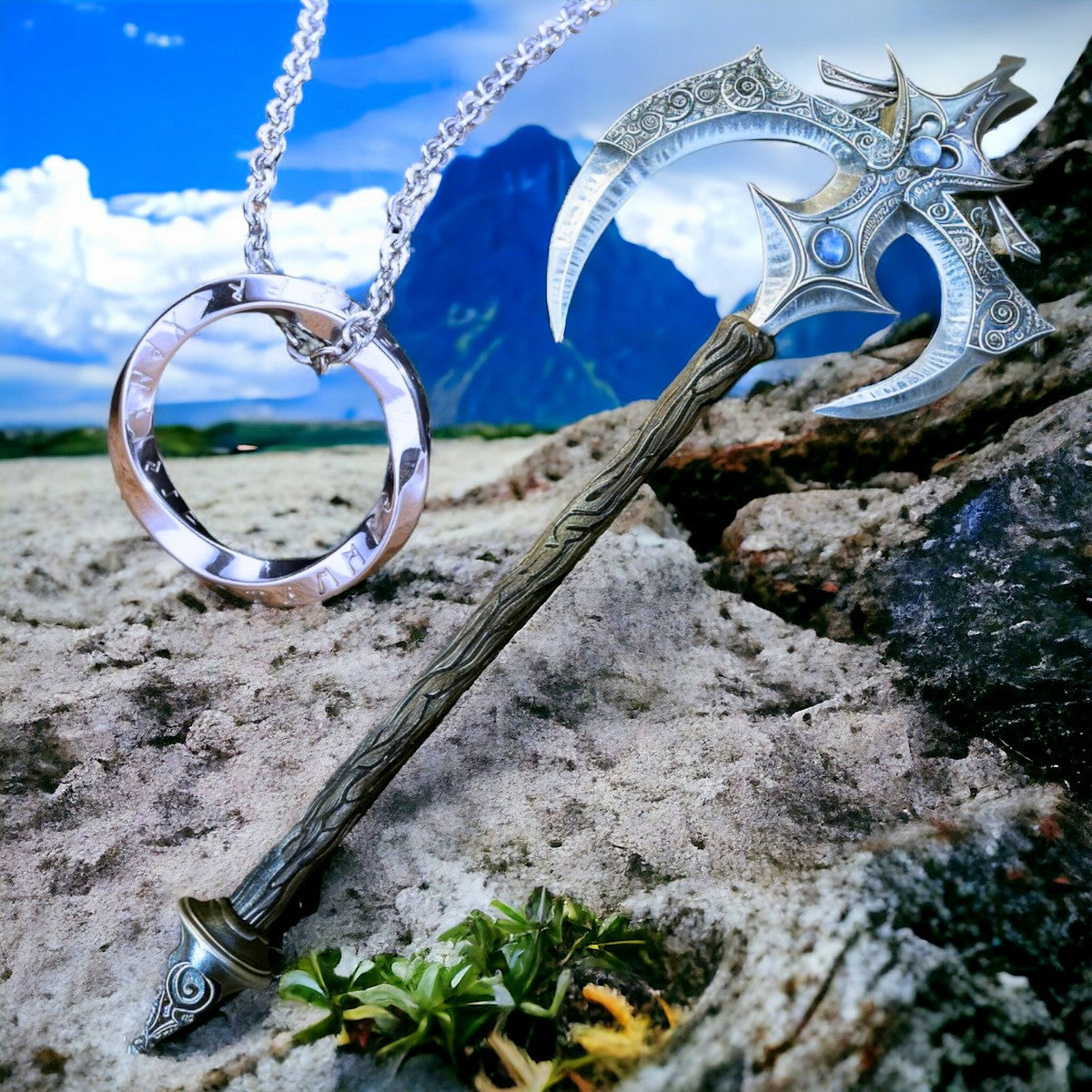 Collier homme- pendentif VORKY I™ | Colliers Viking Nordiques ronds