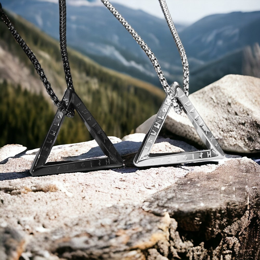 Collier homme- pendentif VORKY II™ ; Colliers Viking Nordiques triangle