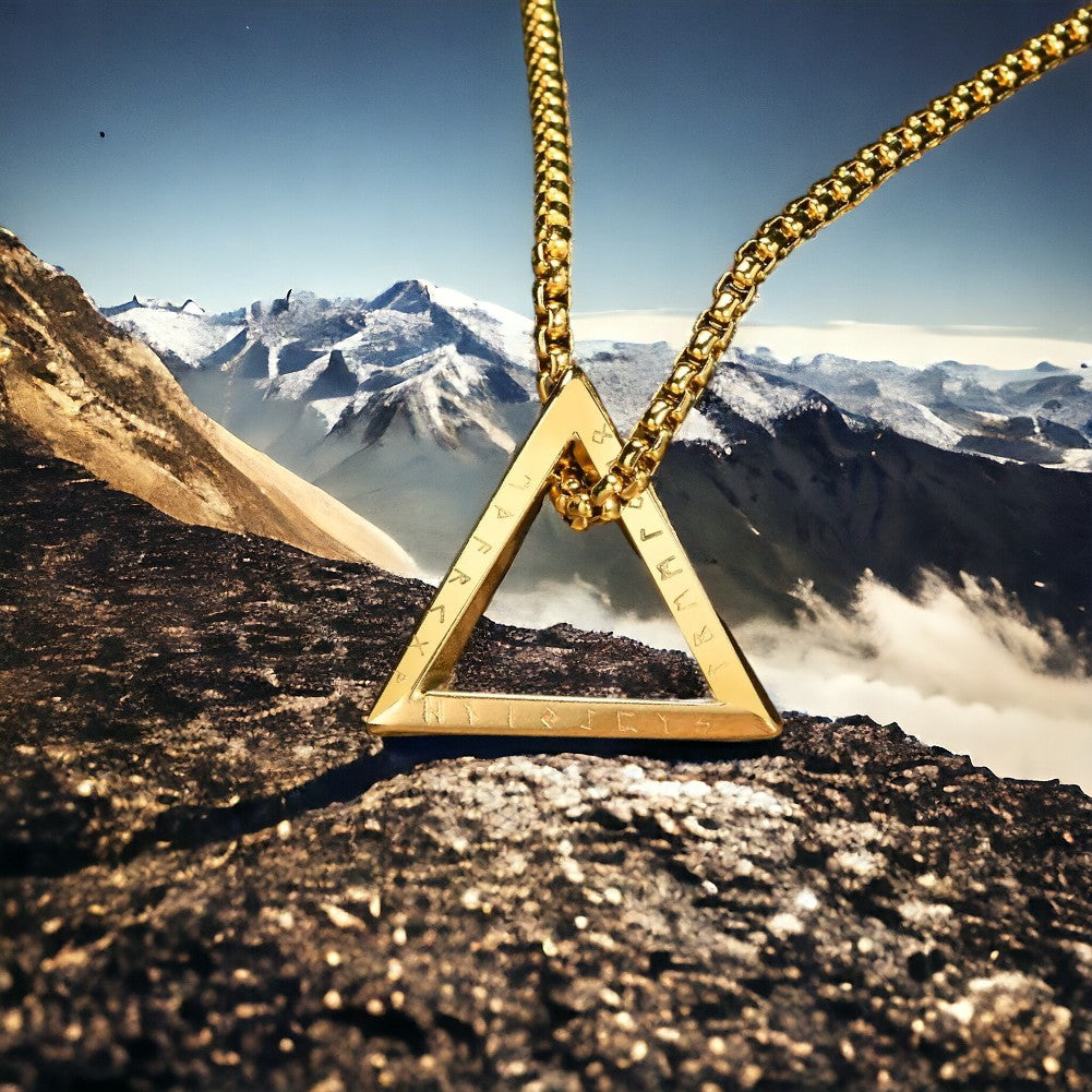 Collier homme- pendentif VORKY II™ ; Colliers Viking Nordiques triangle