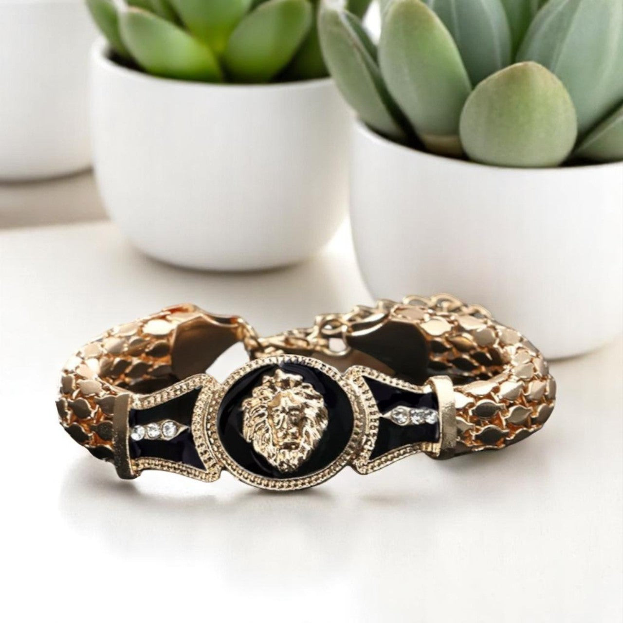 Bracelet homme LUXULLION™ ; Collier de luxe tête de Lion