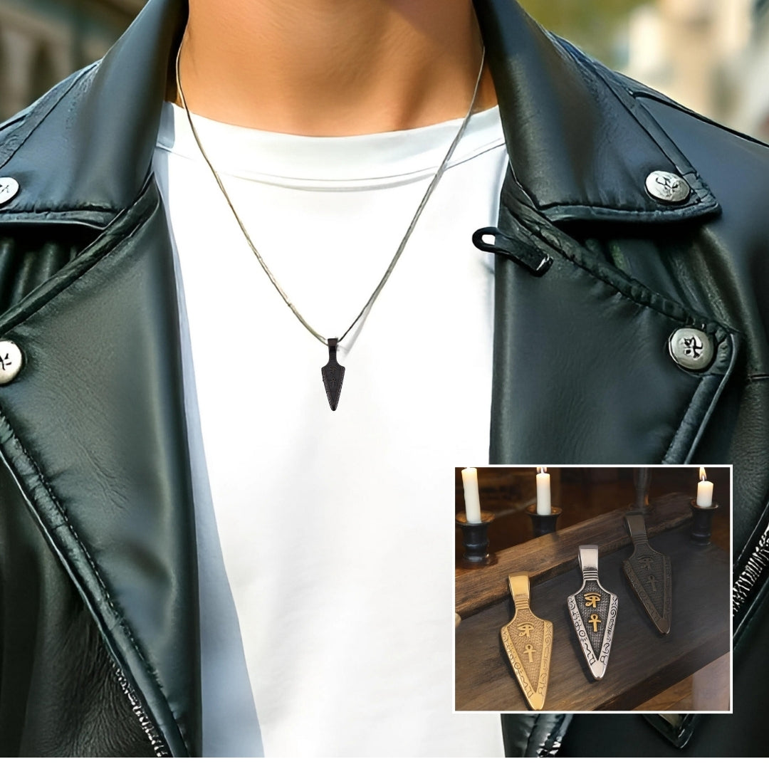 Collier homme- pendentif VORKA ARROW™ : L'Essence Viking dans un Bijou Moderne