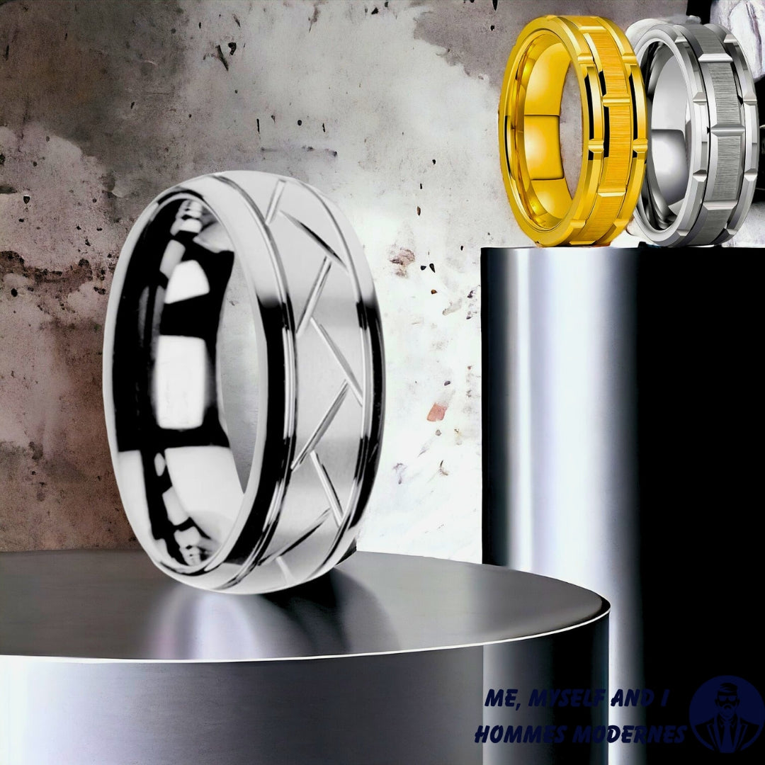 Bague homme- DRAGONS CELTIQUES ™ |Superbe bagues couleur unies