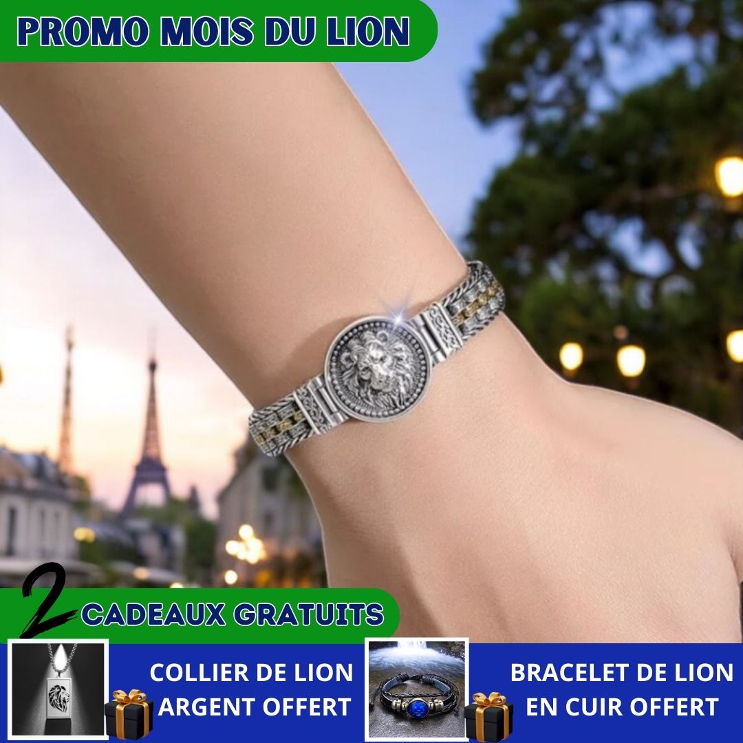 Bracelet homme LÉOTOP™ ; Bracelet symbole de puissance