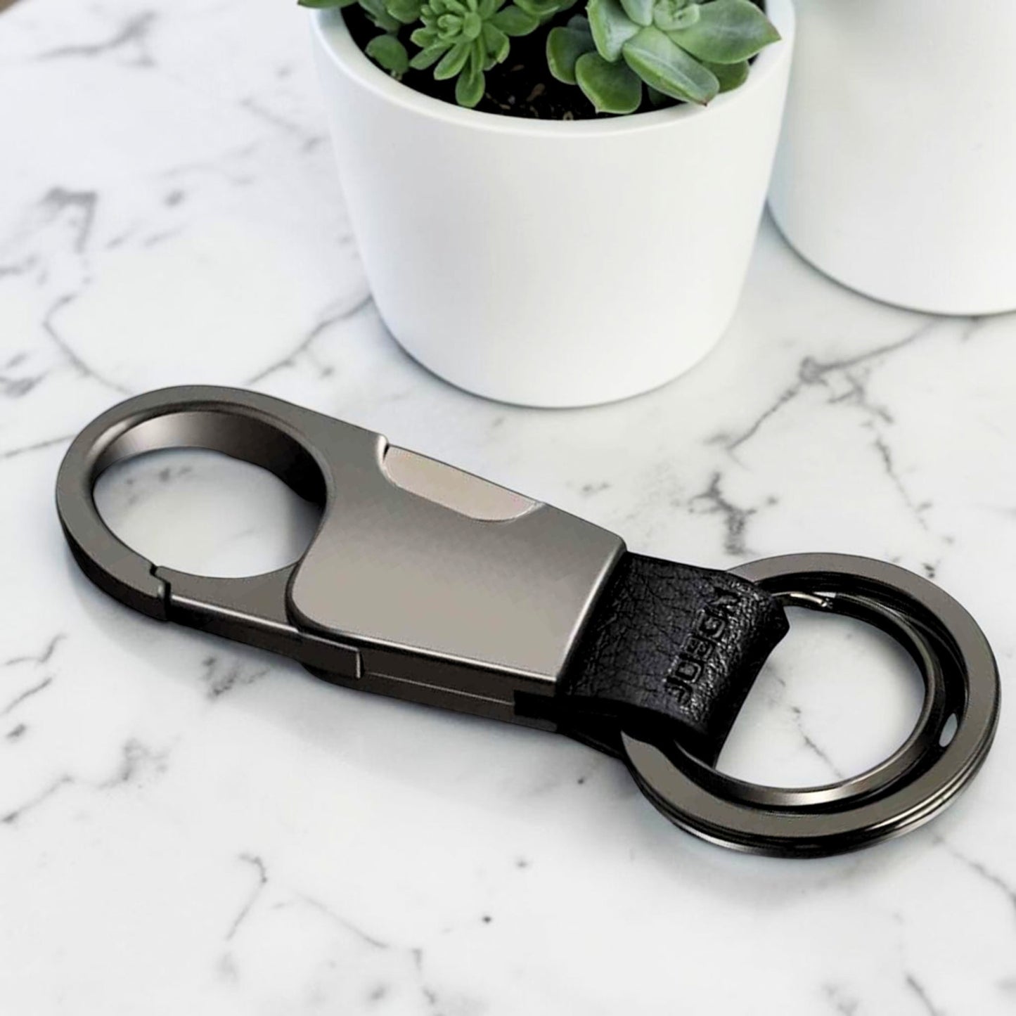 Porte clé mousqueton | luxe avec cuir L'Urbain Élégant