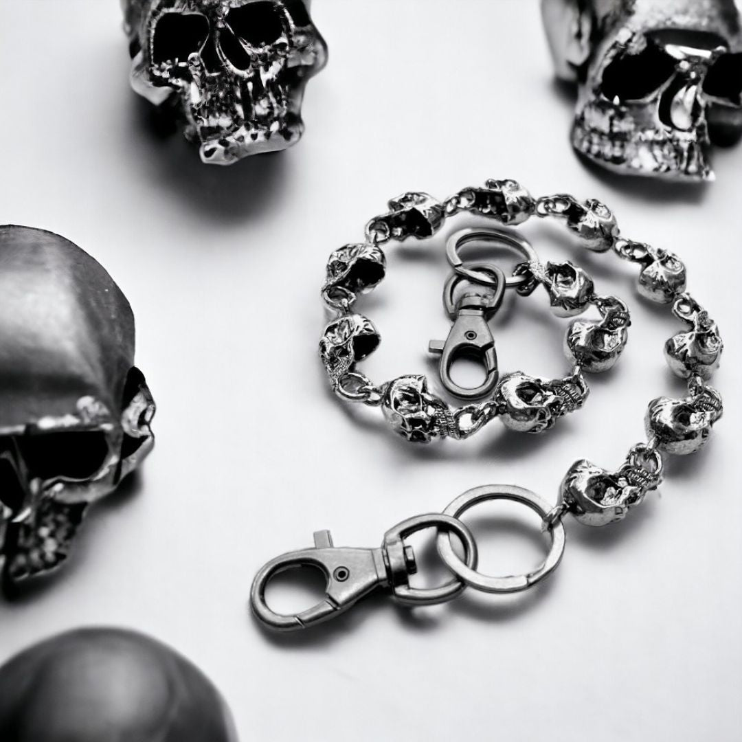 CHAINE SKULLUS ™ ; Chaîne de pantalon crânes multiples