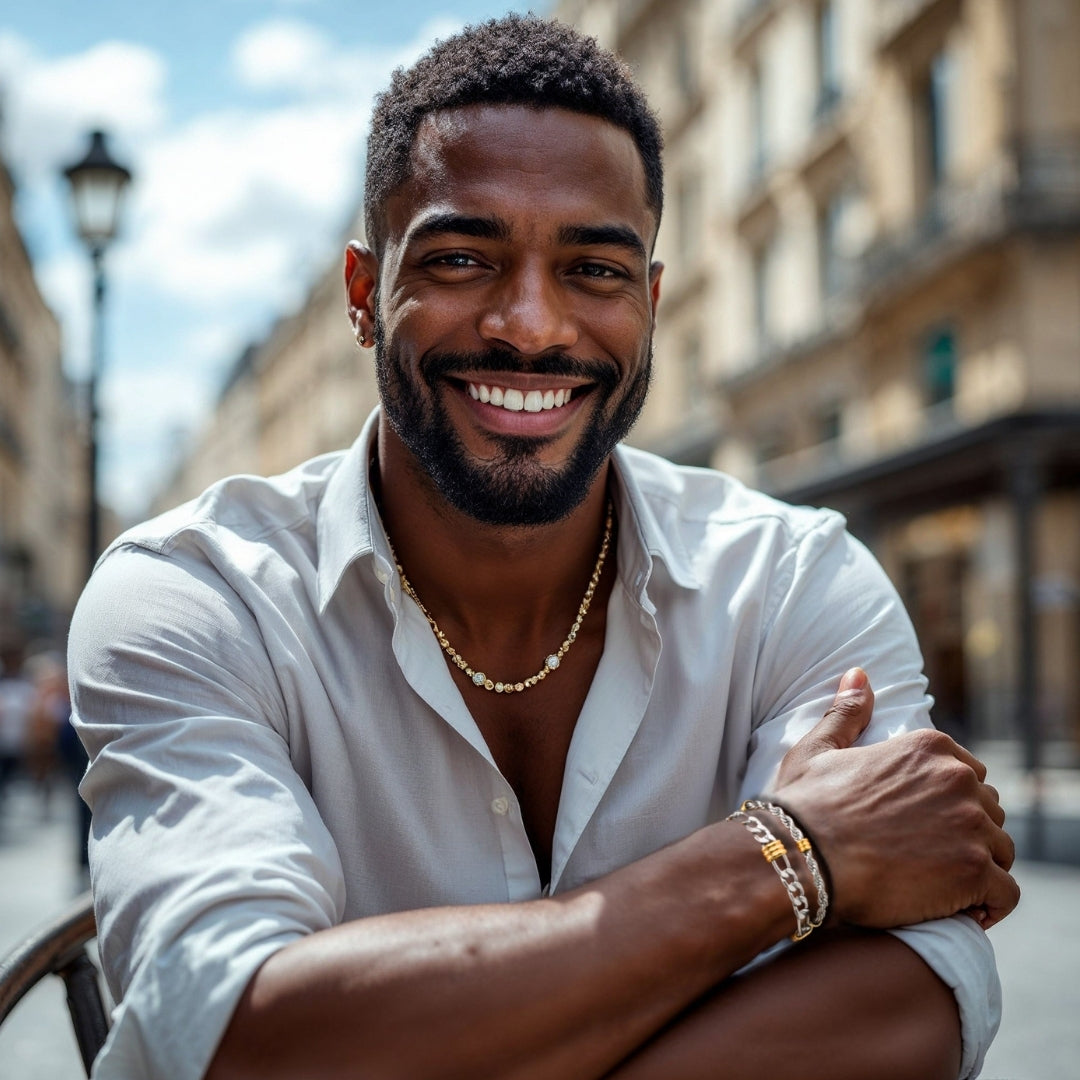 Bracelet homme-STEEL BRAID™ : L'élégance masculine intemporelle