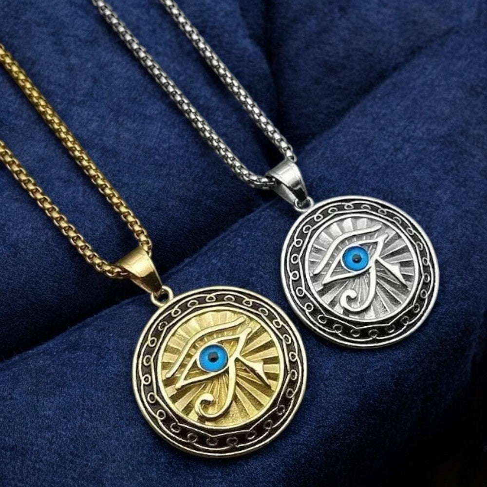 Collier hommes- pendentif NECKORUS II™ : Le Pendentif Œil d'Horus Protecteur