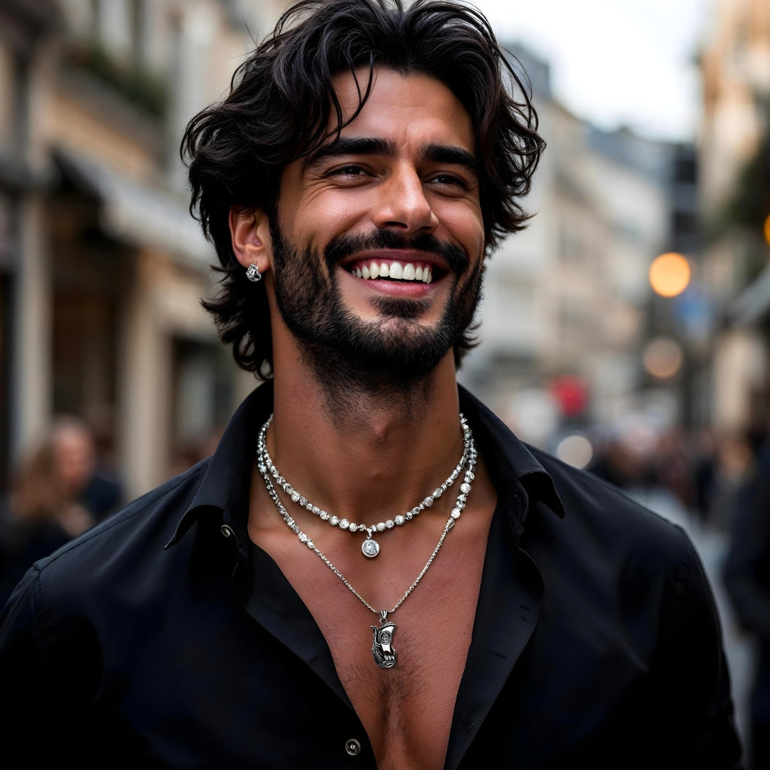 Collier-homme-pendentif-bateau-viking-drakkar-argent-VIKBOT