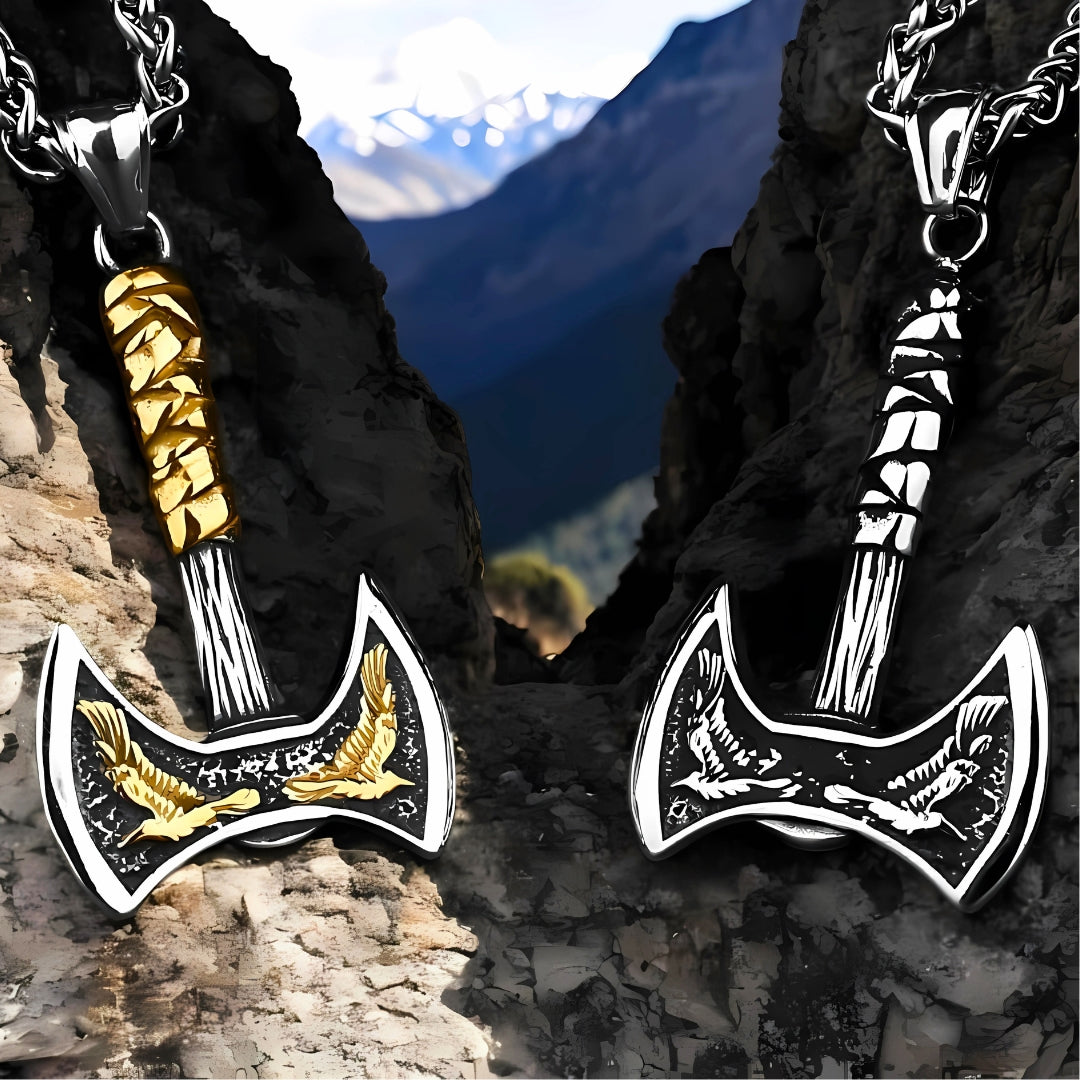 Collier-homme-pendentif-pendentif-viking-hache-montagnes-deux