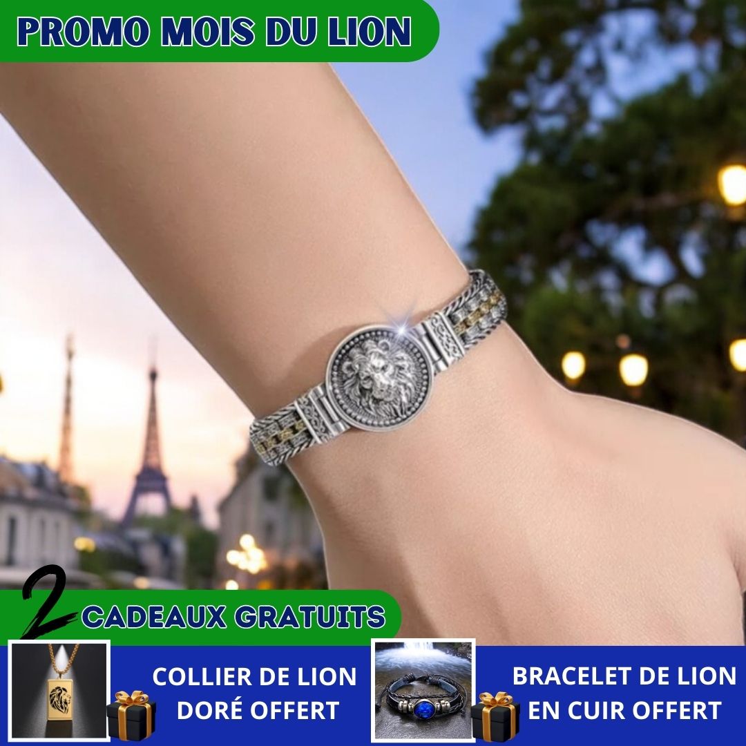 Bracelet homme LÉOTOP™ ; Bracelet symbole de puissance