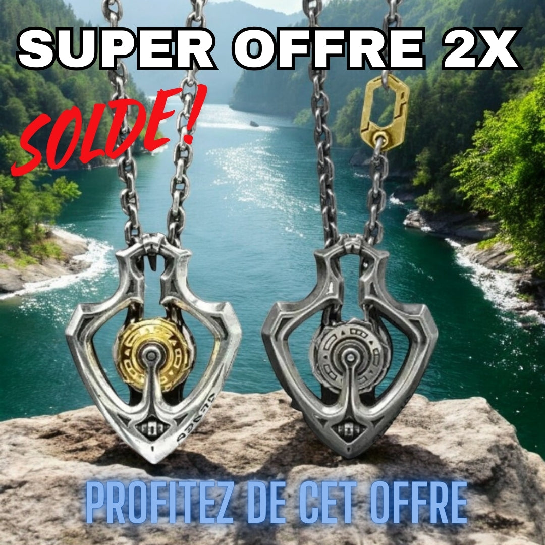 Collier homme- pendentif ROTATE GEAR™: L'accessoire qui vous démarque