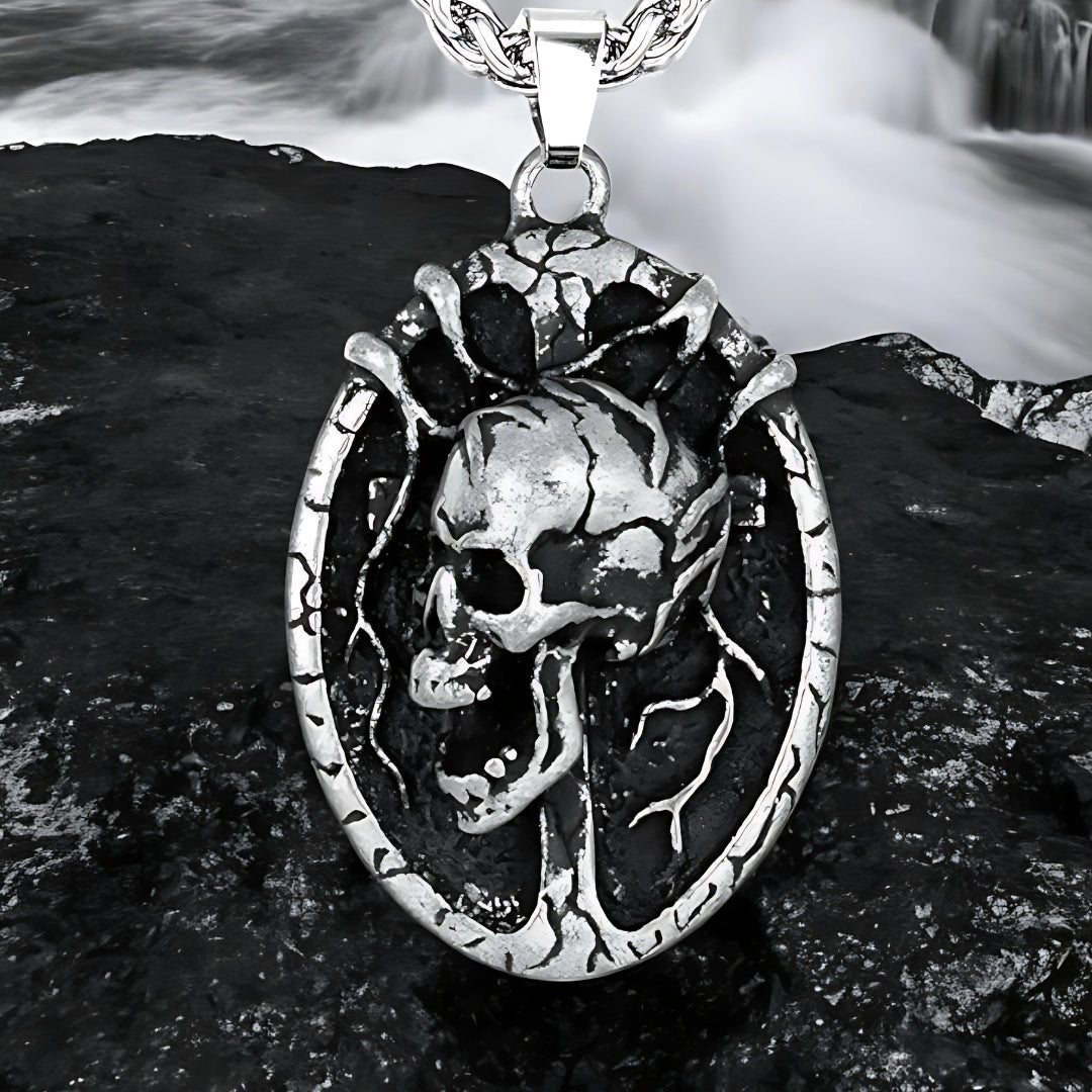 Collier homme- pendentif SKULL MEDAL 3D™ : L'accessoire ultime pour affirmer votre style