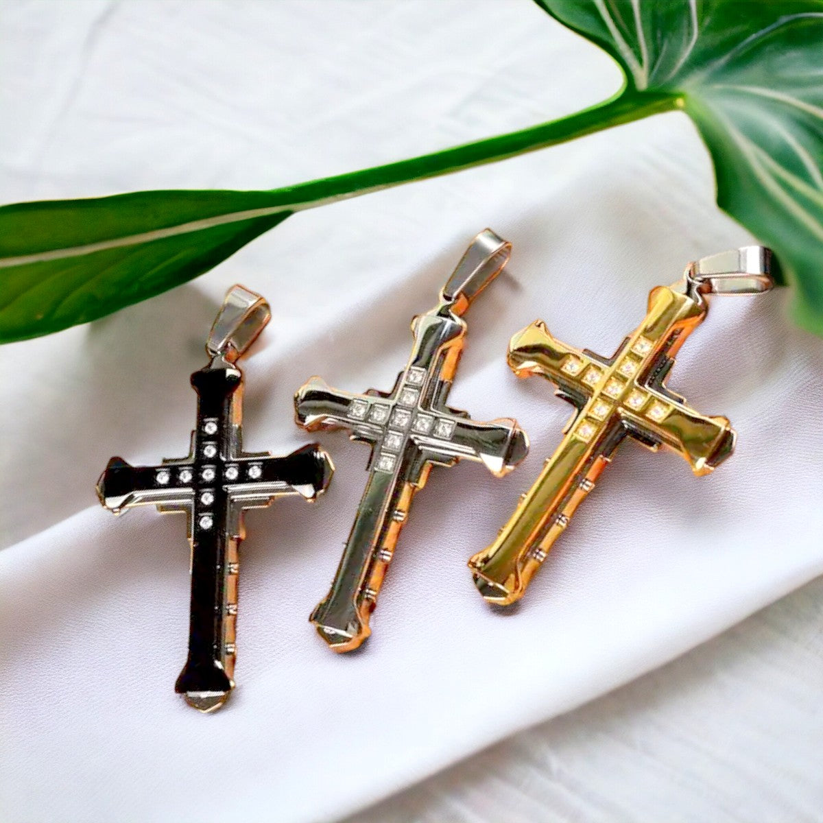 Collier homme-pendentif CHAÎNE CROIX BENDECIDO ™ ; Chaîne avec croix originale