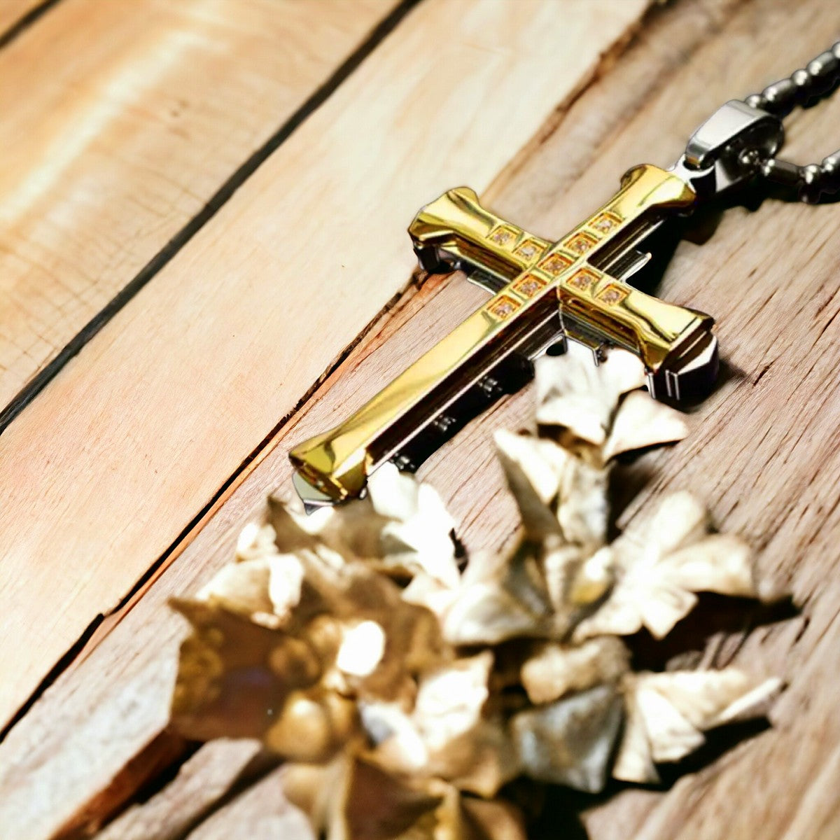 Collier homme-pendentif CHAÎNE CROIX BENDECIDO ™ ; Chaîne avec croix originale