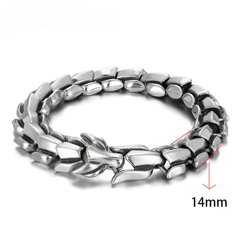 Bracelet Homme- DRAGON FLEX 14 mm ; Symbole de Force et d'Élégance