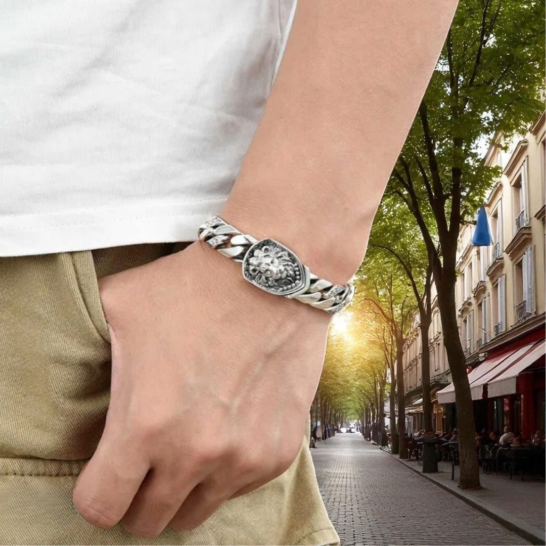 bracelet homme lion poignet rue paris