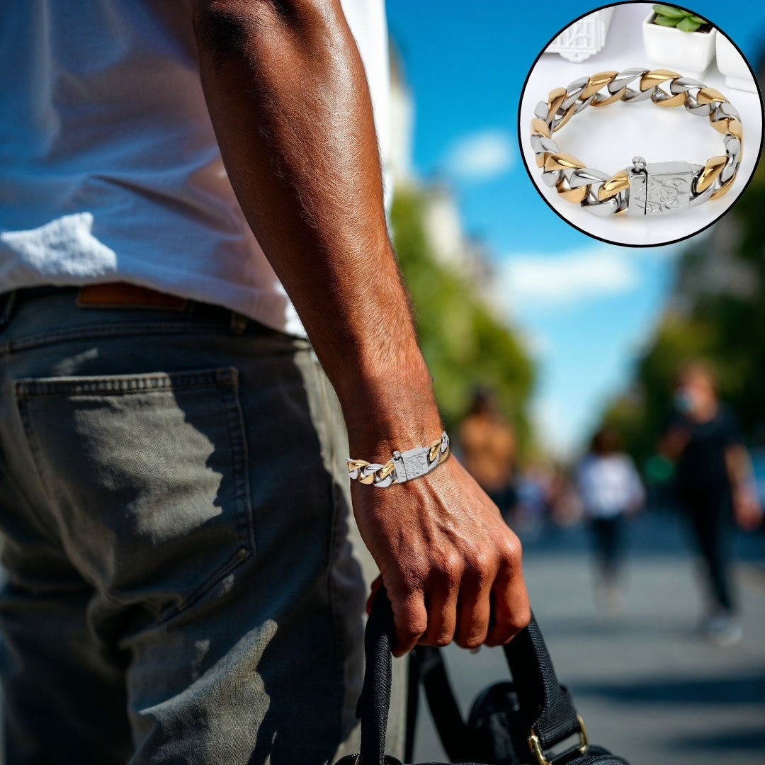bracelet homme luxe silver and gold homme jeans sac rue exterieur