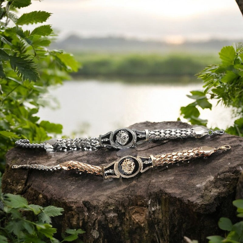 Bracelet homme LUXULLION™ ; Collier de luxe tête de Lion