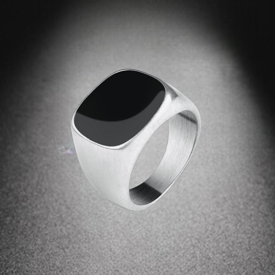 Bague homme- DARK SOUL CATCHER™| bague chevalière noire