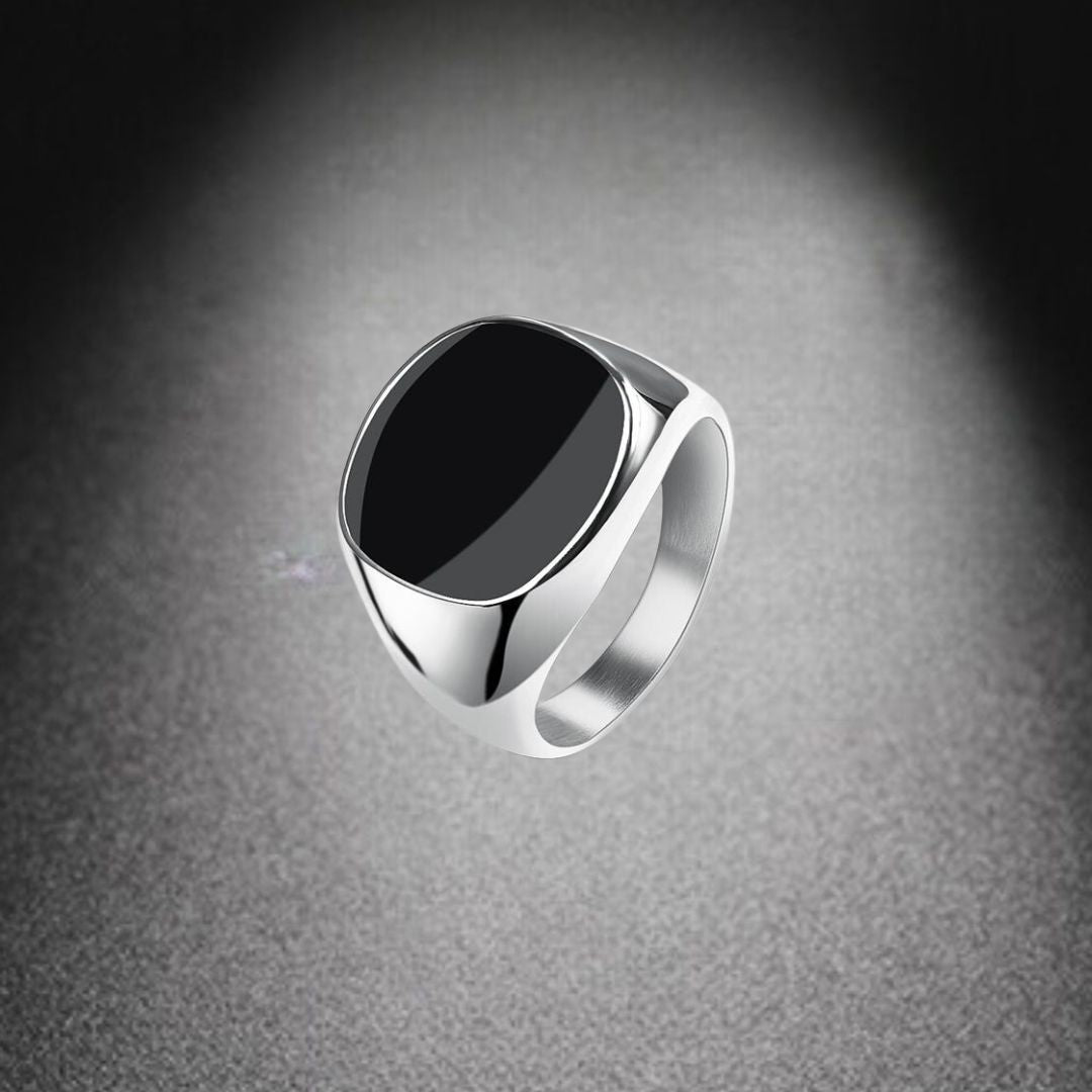 Bague homme- DARK SOUL CATCHER™| bague chevalière noire