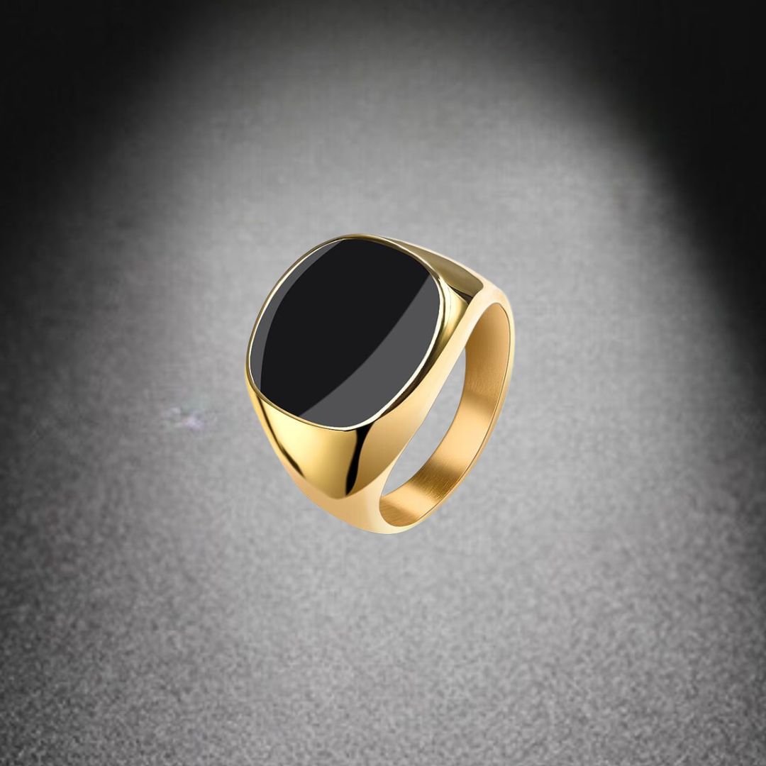Bague homme- DARK SOUL CATCHER™| bague chevalière noire