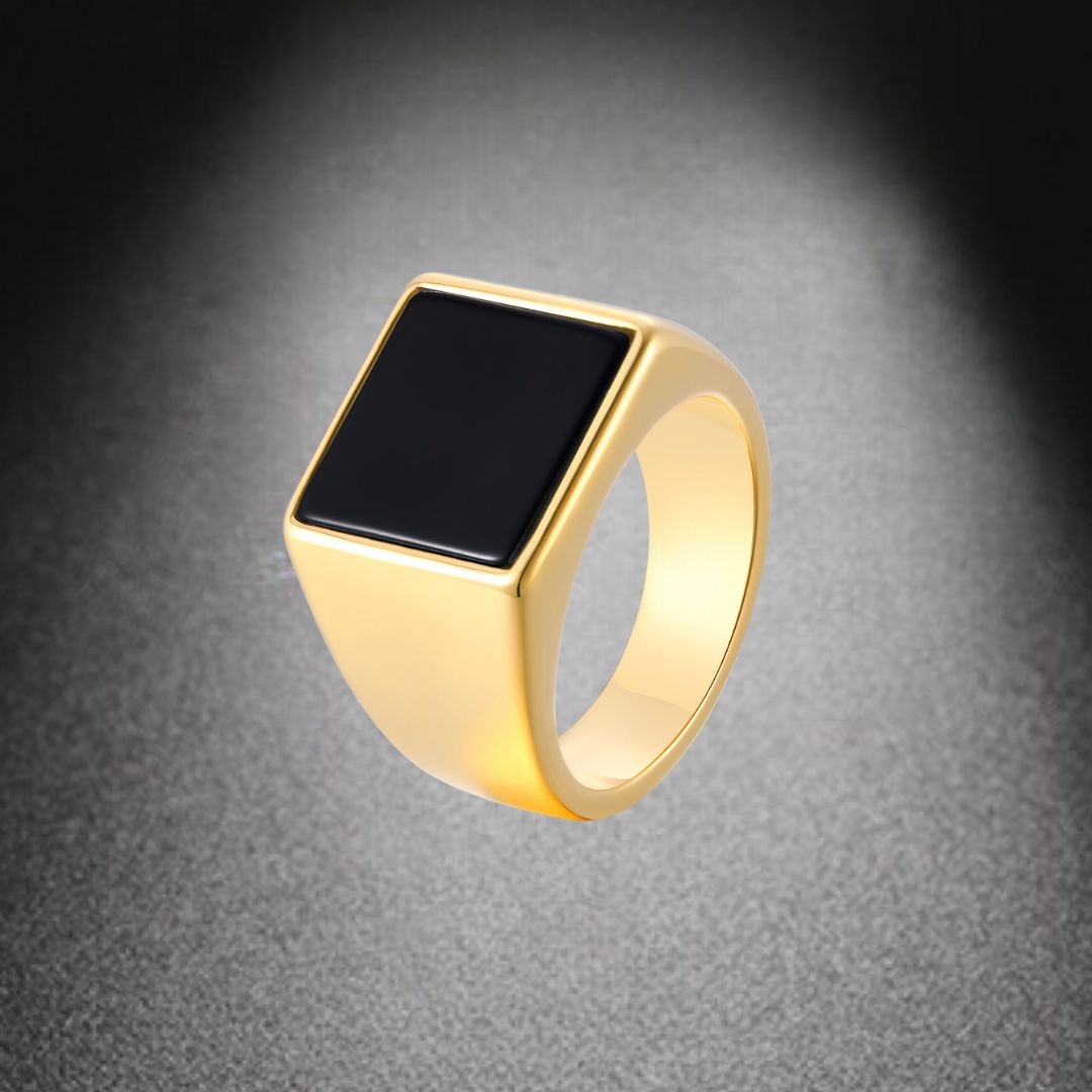 Bague homme- DARK SOUL CATCHER™| bague chevalière noire