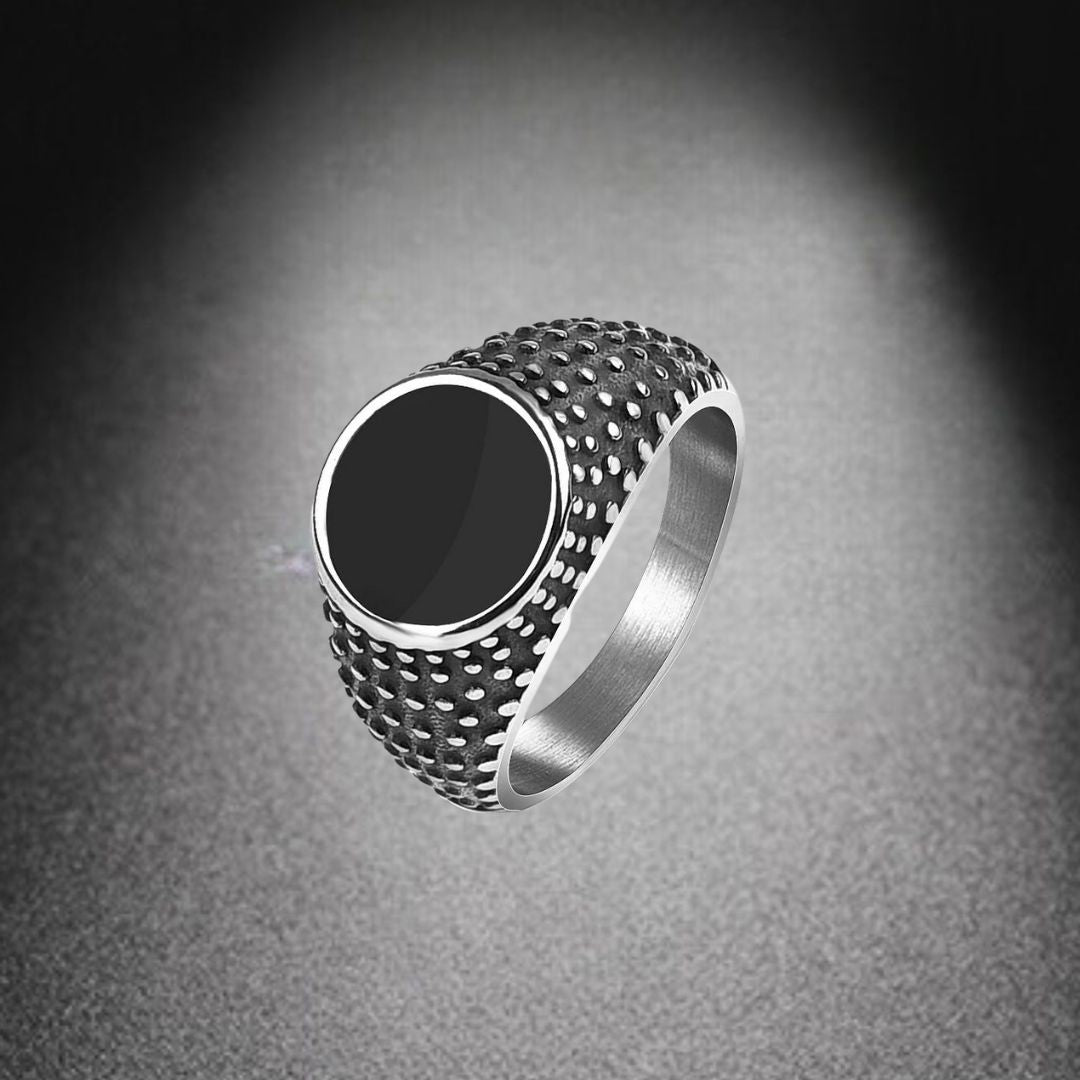 Bague homme- DARK SOUL CATCHER™| bague chevalière noire