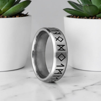 Bague homme viking,  Runique "Odins Kraft"