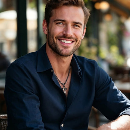 Collier homme, pendentif Croix Urbaine "Armor"