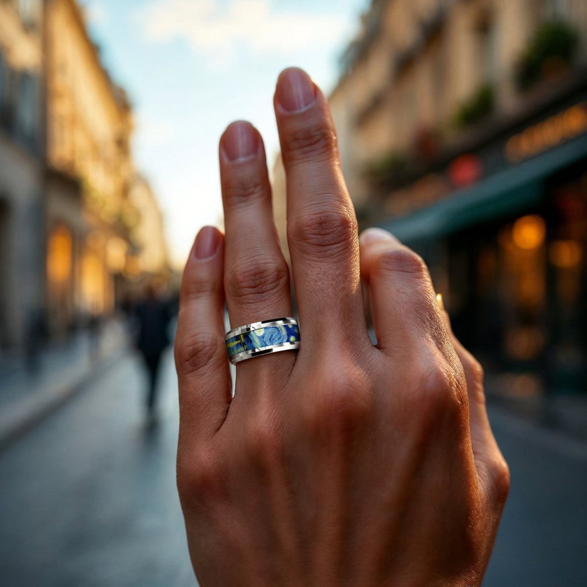 Bague pour homme | anneau « L’Étoile de Van Gogh »