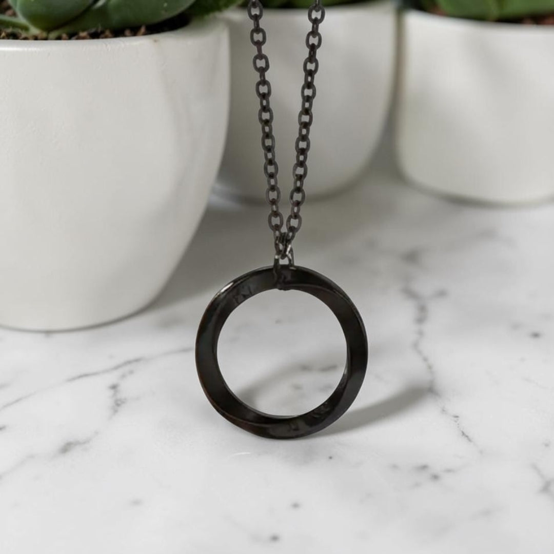 Collier homme, pendentif Anneau Möbius Runique | Viking