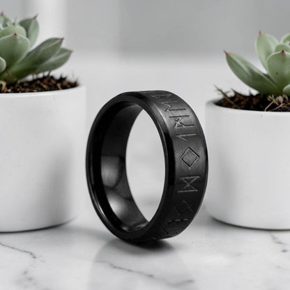 Bague homme viking,  Runique "Odins Kraft"