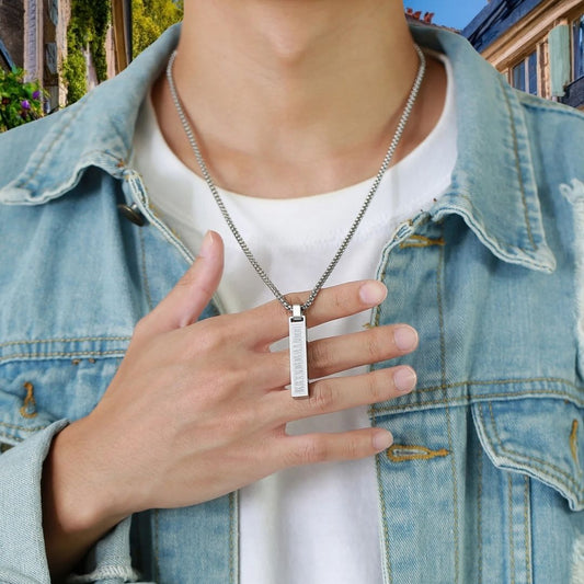 Collier homme, pendentif "Tempus" | Intemporel