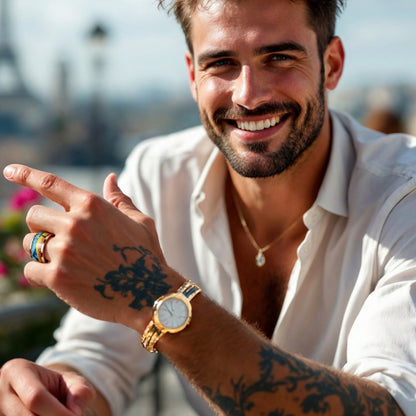 Bague pour homme | anneau « Le Champ Doré »