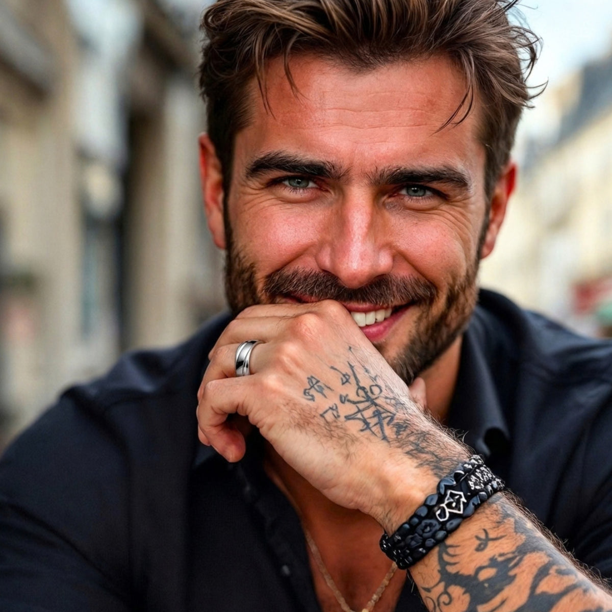 Alliance pour Homme | anneau « Dualité Ondulée »